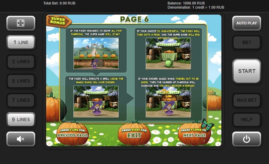 Pumpkin Fairy Procesul jocului