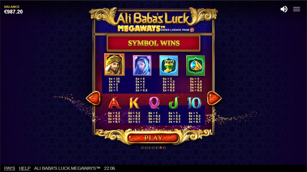 Ali Babas Luck Megaways Procesul jocului