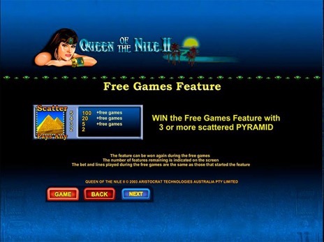 Queen of the Nile 2 Procesul jocului